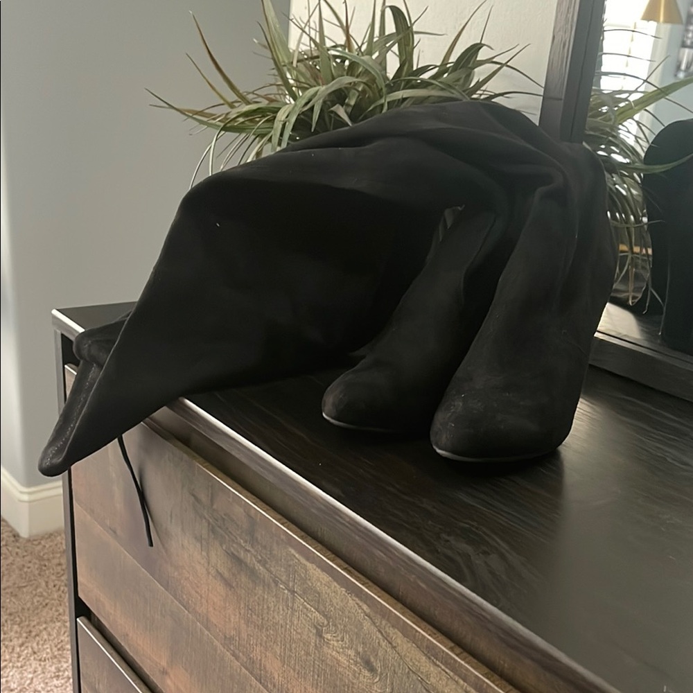 Steve Madden Black Over-the-Knee Suede Boots
